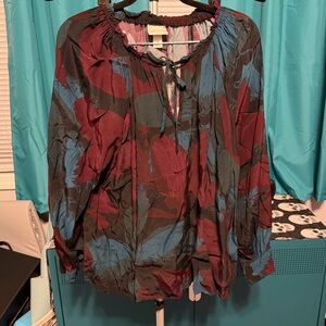 EUC 1x Ava and Viv Women's Multicolor Blouse